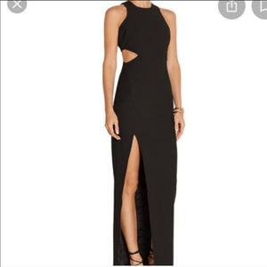 Elizabeth & James black gown dress cut sleeveless